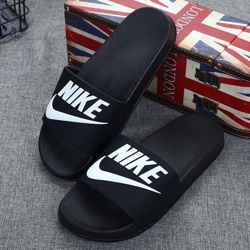 Black Logo Branded  Nike - Smooth Cushion Slides (Easy-Step)