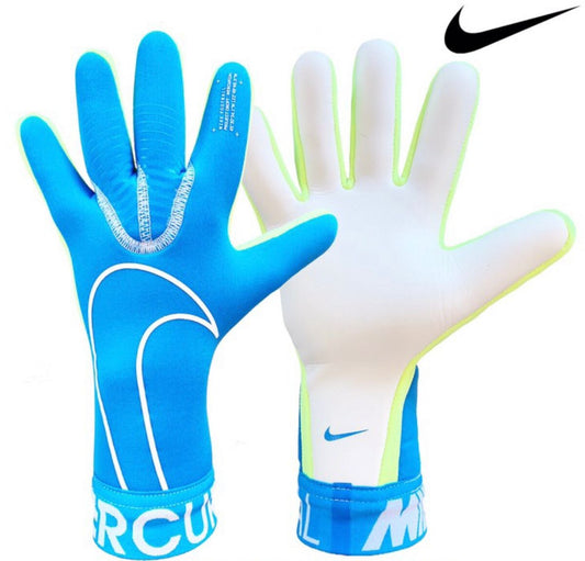 Sky Blue, White Nike Mercurial Vapor ACC Breathable High Performance Pro-Level GK Gloves (Mid-Arm)