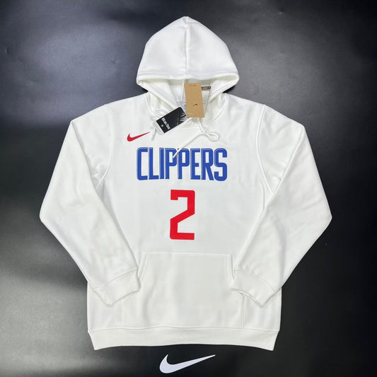 LA Clippers Kawhi Leonard #2 White NBA Sweatshirt