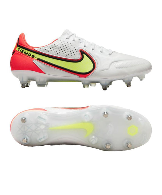 Tiempo Legend IX Elite SG-Pro - Cuero blanco, Naranja