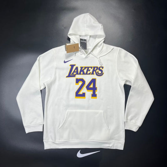 LA Lakers Kobe Bryant #24 White NBA Sweatshirt