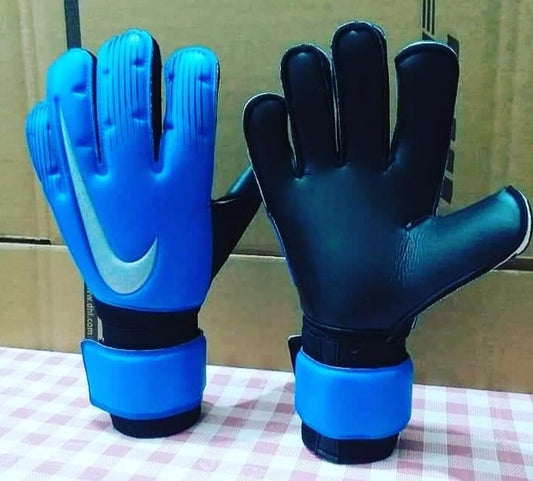 Nike Blue Leather-Retro Breathable High Performance Pro-Level GK Gloves (Wrist)