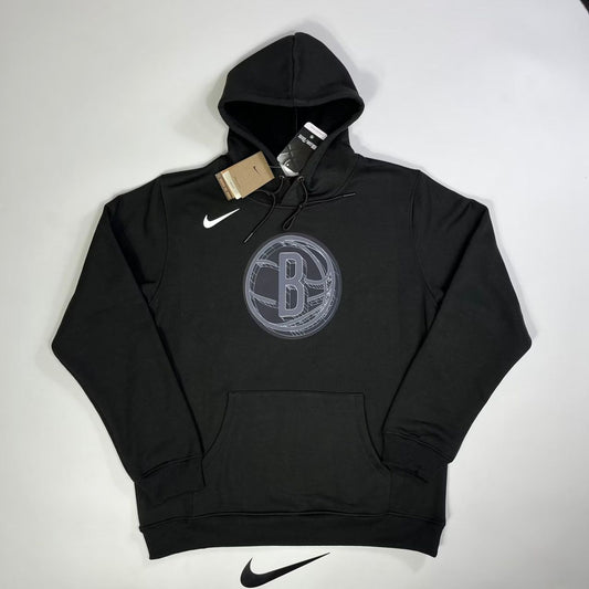 Sweat NBA noir avec logo des Brooklyn Nets