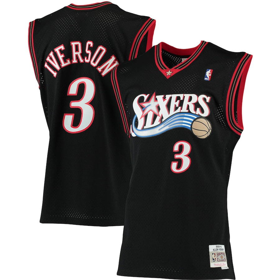 Philadelphia 76ers Allen Iverson #3 [Black-Retro] 1999-2000 Association Road Jersey (DRI-FIT ADV)