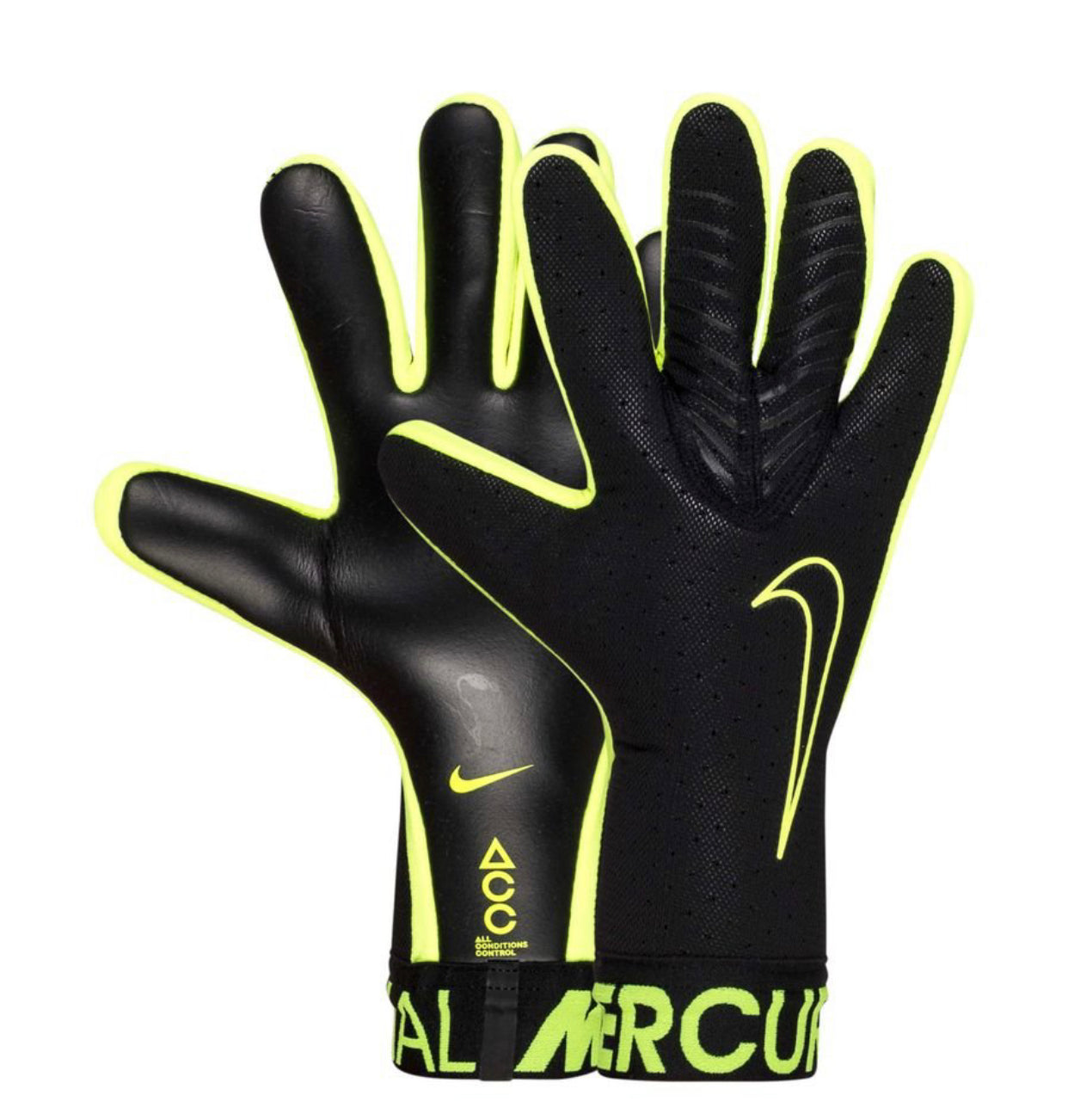 Black Nike Mercurial Vapor ACC Breathable High Performance Pro-Level GK Gloves (Mid-Arm)