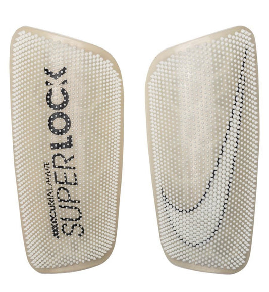 White Translucent Smart-lock Nike Mercurial Ceramic (Pro-Level) Foam Interior Shin Guards