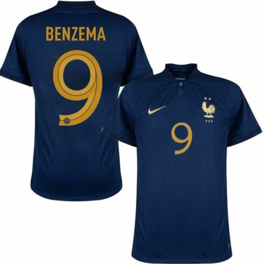 Benzema France Home Men's International Team Jersey