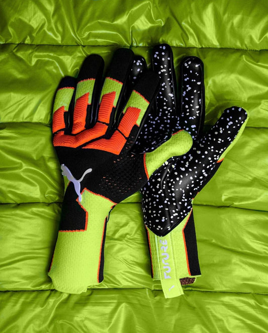 Neon, Orange & Black Puma FUTURE Z 1.3 Breathable High Performance Pro-Level GK Gloves (Mid-Arm)