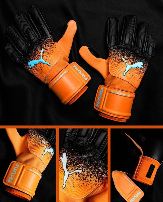 Orange, Black Puma FUTURE Z 1.1 Breathable High Performance Pro-Level GK Gloves (Wrist)