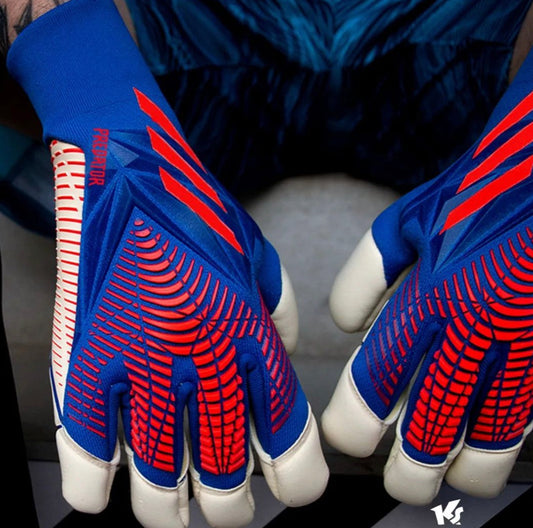 Blue, Red Adidas Predator Edge High Performance Pro-Level GK Gloves