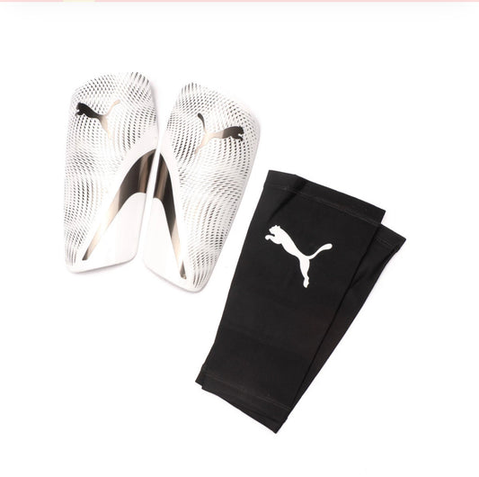 White  - Puma [Faster] Ultra Thin (Pro-Level) Foam Interior Shin Guards