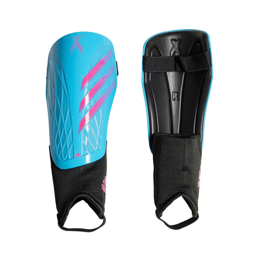 Blue, Pink - Adidas X Series Synthetic (Pro-Level) Indented Interior Shin Guards