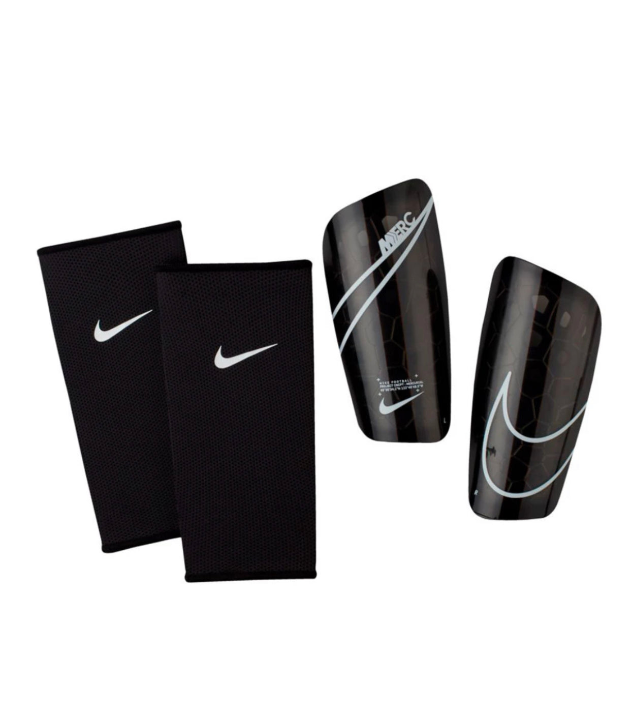 Black Spandex Smart-lock Nike Mercurial (Pro-Level) Foam Interior Shin Guards