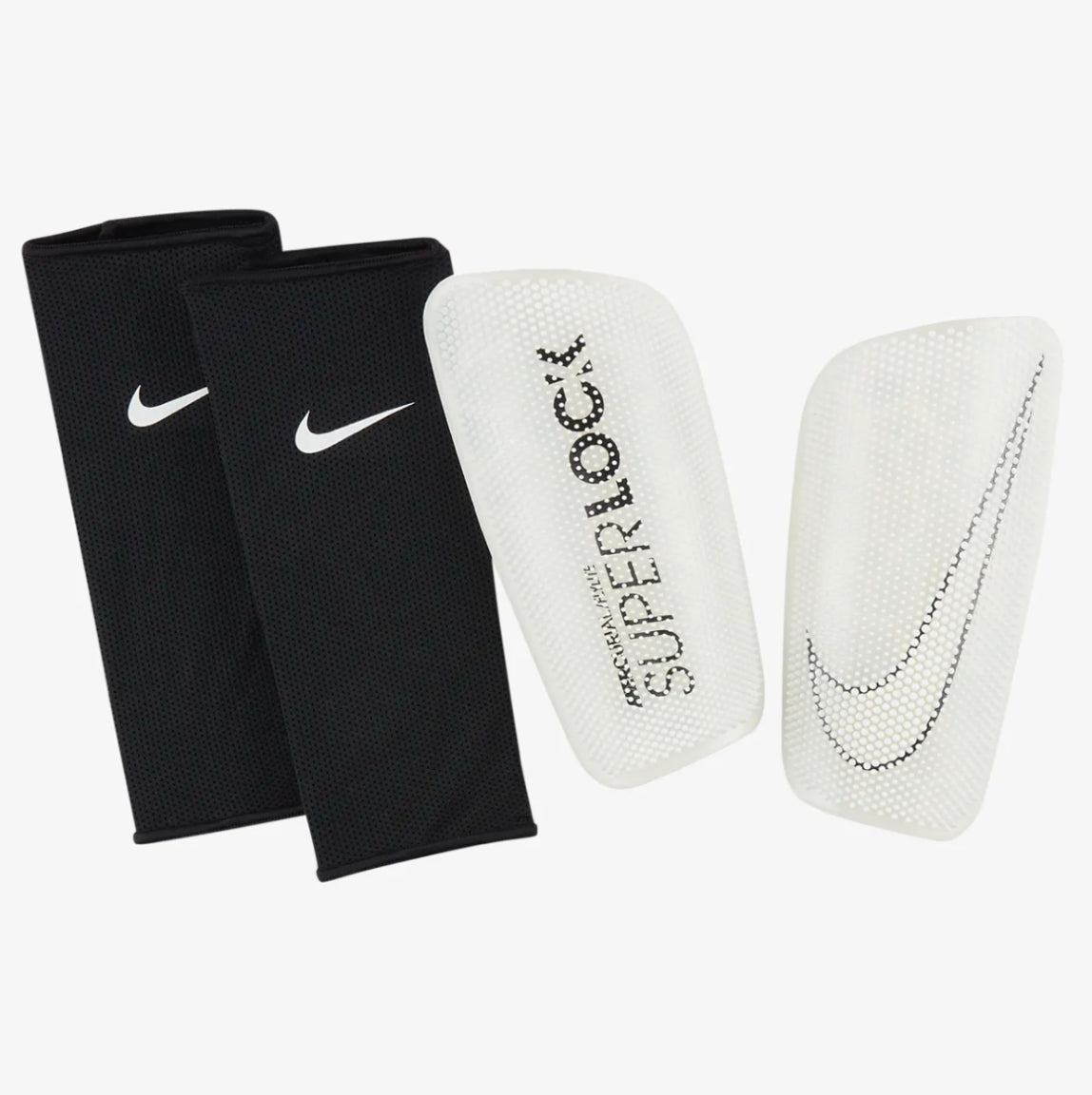 White Translucent Smart-lock Nike Mercurial Ceramic (Pro-Level) Foam Interior Shin Guards