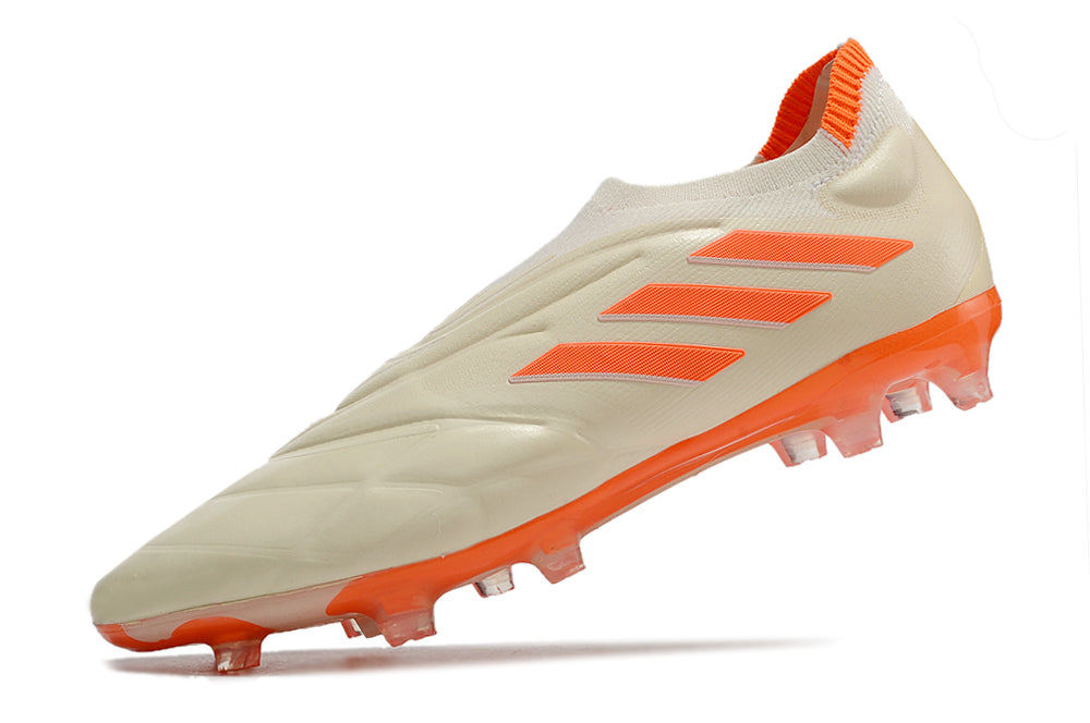 Adidas Copa Pure+ Crazyfast Elite FG-Pro (Laceless) (Pearl White/Orange)