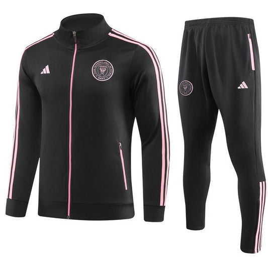 Inter Miami Triple Black, Pink Full Zipper Tracksuit (DRI-FIT ADV)