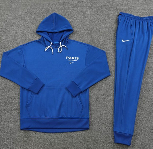 Paris St. Germain Anthem Full Set, Blue Sweatshirt w/ Tracksuit (DRI-FIT ADV)