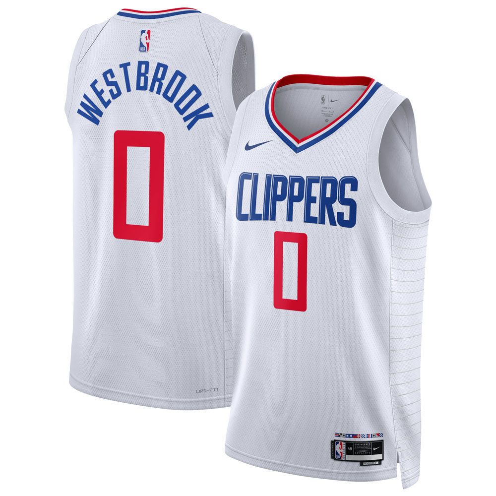 LA Clippers Association [White, Red Trim]  Home Jersey (DRI-FIT ADV)