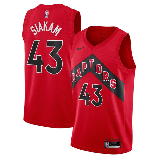 Maillot de route Association #43 Pascal Siakam des Raptors de Toronto [Rouge] (DRI-FIT ADV)