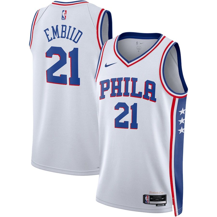 Philadelphia 76ers Joel Embiid #21 Association Home Jersey (DRI-FIT ADV)