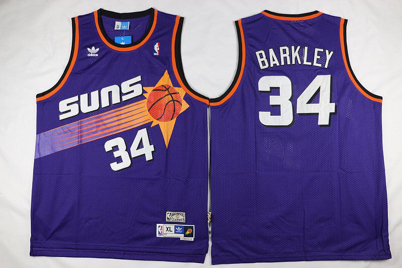 Phoenix Suns Charles Barkley #34 [Purple-Retro] Association Road Jersey (DRI-FIT ADV)