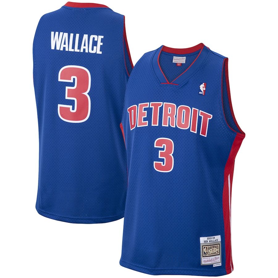 Detroit Pistons Ben Wallace #3 [Retro] 2003-04 Association Road Jersey (DRI-FIT ADV)