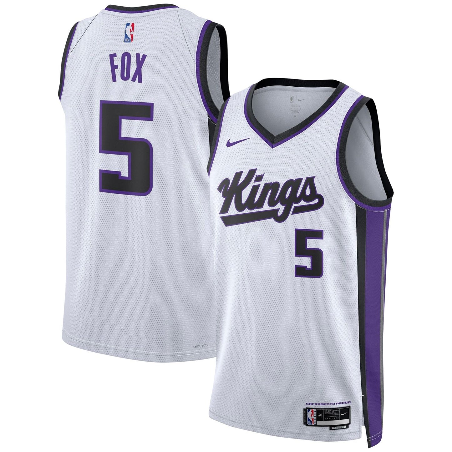 Sacramento Kings Association [City Statement White, Royal Purple Trim] Home Jersey (DRI-FIT ADV)