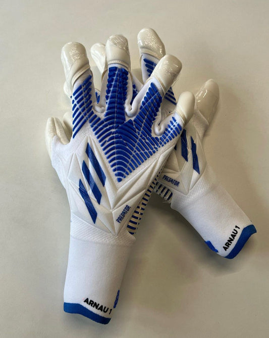 White, Blue Adidas Predator Edge High Performance Pro-Level GK Gloves