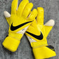 Nike Yellow Leather-Retro Breathable High Performance Pro-Level GK Gloves (Wrist)