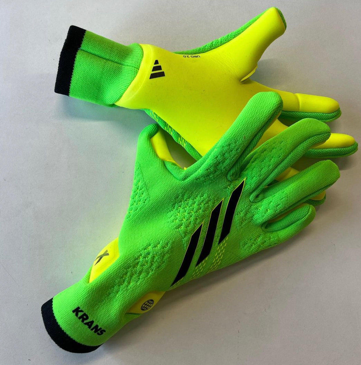 Green, Black & Gold Adidas X Speedflow Breathable High Performance Pro-Level GK Gloves (Mid-Arm)