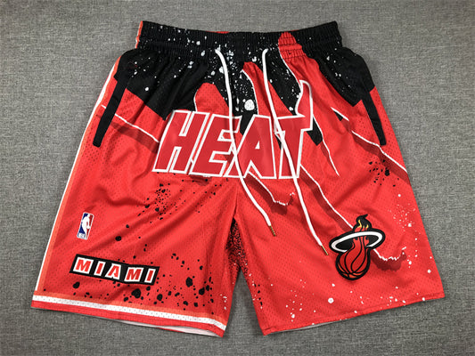 Chicago Bulls Authentic Just ☆ Don Black, Crimson NBA Shorts [80s Retro Theme Inspired]