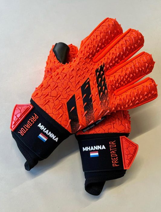 Red, Black Adidas Predator Edge High Performance Pro-Level GK Gloves (Wrist)