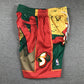 Seattle Sonics Authentic Just ☆ Don Red, Green & Gold NBA Shorts [Retro Inspired]