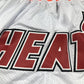 Miami Heat Authentic Just ☆ Don Pearl White, Peach & Red NBA Shorts [Retro-Inspired]