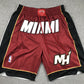 Miami Heat Authentic Just ☆ Don Red, White & Black NBA Shorts [Retro-Inspired]