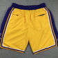 LA Lakers Authentic Just ☆ Don Yellow, Purple NBA Shorts [Retro-Inspired]