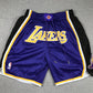 LA Lakers Authentic Just ☆ Don Purple, Black & Yellow NBA Shorts [Retro-Inspired]