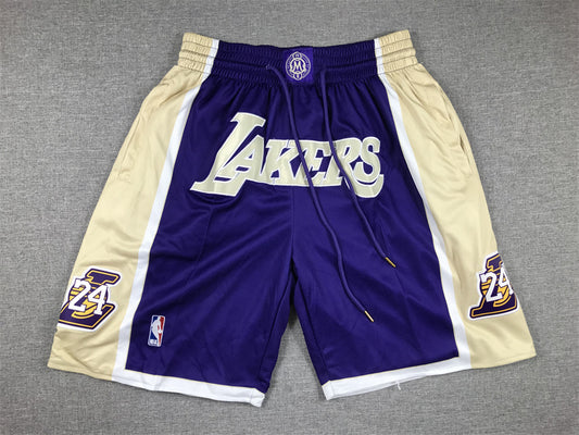 LA Lakers Authentic Just ☆ Don Purple, Gold & White NBA Shorts [Retro-Inspired]