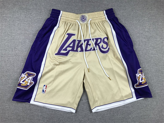 LA Lakers Authentic Just ☆ Don Gold, Purple & White NBA Shorts [Retro-Inspired]