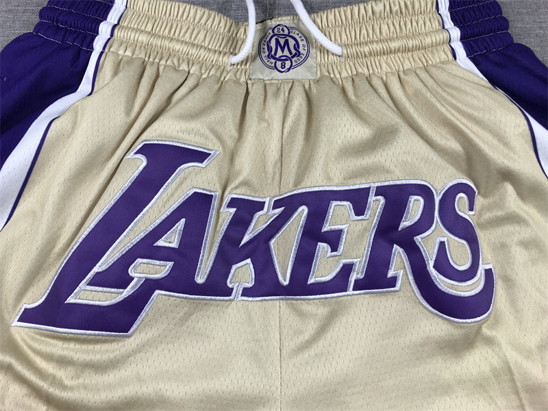 LA Lakers Authentic Just ☆ Don Gold, Purple & White NBA Shorts [Retro-Inspired]