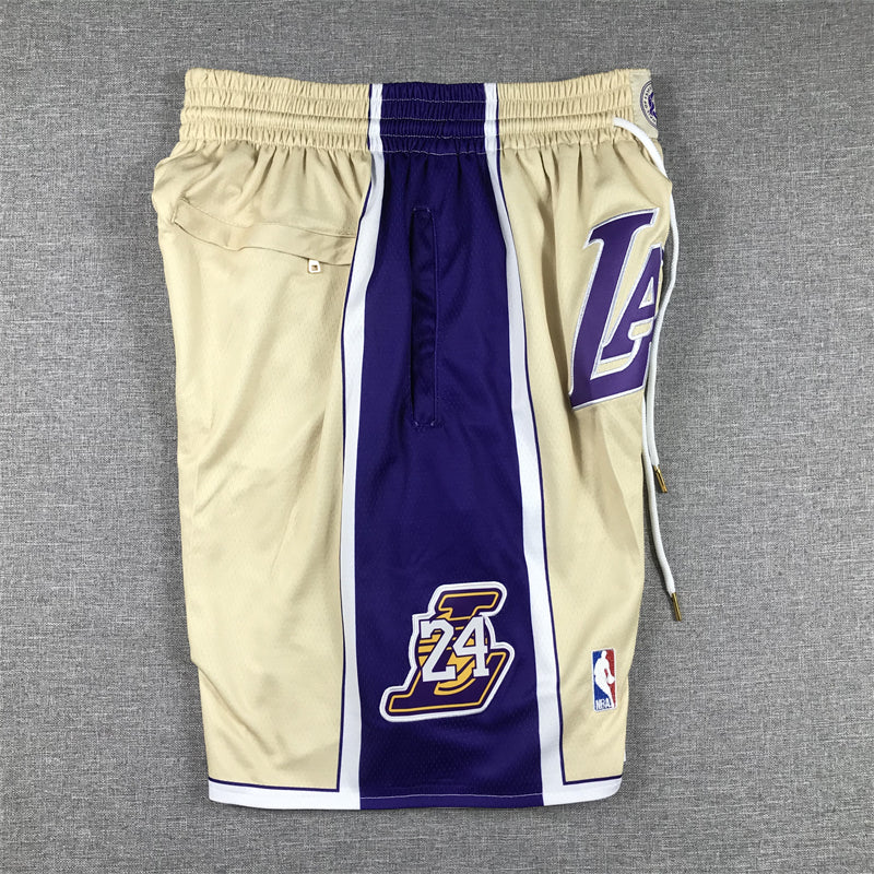 LA Lakers Authentic Just ☆ Don Gold, Purple & White NBA Shorts [Retro-Inspired]