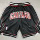 Chicago Bulls Authentic Just ☆ Don Black, Red & White NBA Shorts [Retro-Inspired]