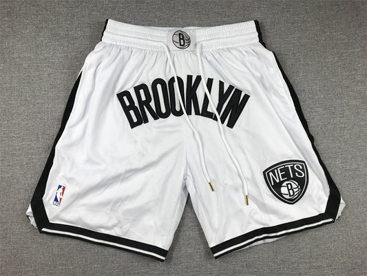 Brooklyn Nets Authentic Just ☆ Don White, Black NBA Shorts