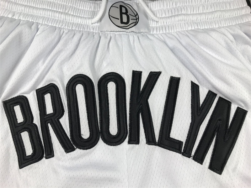 Brooklyn Nets Authentic Just ☆ Don White, Black NBA Shorts