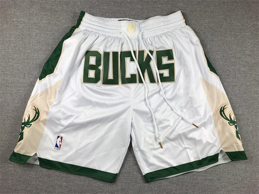 Milwuakee Bucks Authentic Just ☆ Don White, Forrest Green NBA Shorts