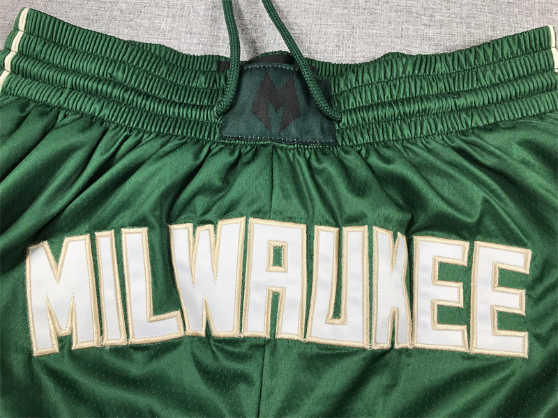 Milwuakee Bucks Authentic Just ☆ Don Forrest Green, White NBA Shorts