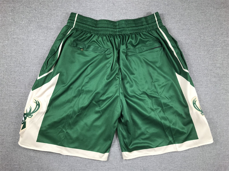 Milwuakee Bucks Authentic Just ☆ Don Forrest Green, White NBA Shorts