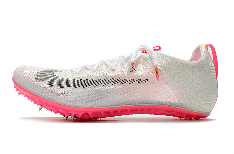 White w/ Baby Pink Spikeplate ZoomX Dragonfly - Track Spikes (Low-Needle)
