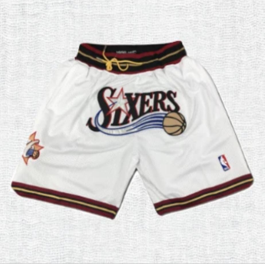 Philadelphia 76ers Authentic Just ☆ Don White, Sixers Logo NBA Shorts [Retro]