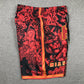 Miami Heat Authentic Just ☆ Don Flame Red, Orange NBA Shorts [Exquisite Edition]